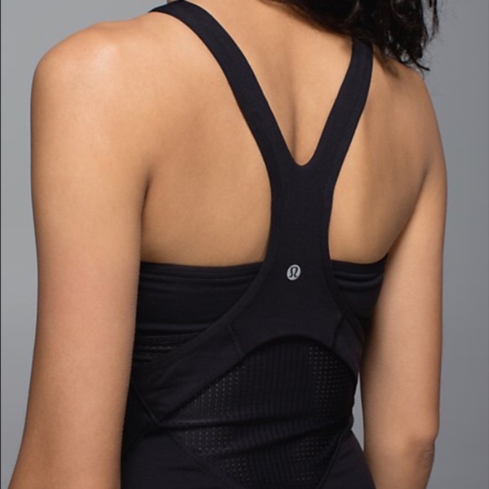 Lululemon Crossback Mesh Racerback Tank Top Black